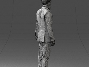 boy in suit with bow tie 0462 3d print ready 3D Принт Модель