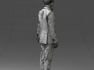 gar&ccedil;on en costume avec n&oelig;ud papillon 0462 pr&ecirc;t &agrave; imprimer en 3D Modèles 3D en vedette