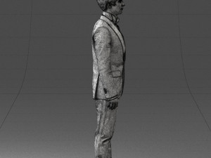boy in suit with bow tie 0462 3d print ready 3D Принт Модель