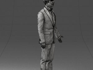 boy in suit with bow tie 0462 3d print ready 3D Принт Модель