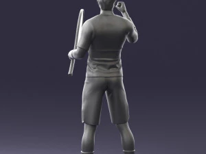 male tennis player with racket 0460 3d print ready 3D Print Model