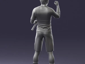 male tennis player with racket 0460 3d print ready 3D Print Model