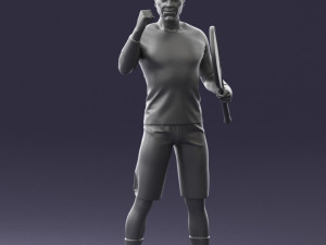 male tennis player with racket 0460 3d print ready Model Cetak 3D