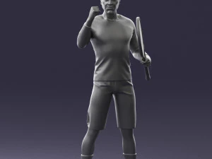 male tennis player with racket 0460 3d print ready 3D Print Model