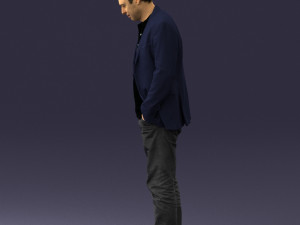 man with number on t-shirt 0458 3D Model