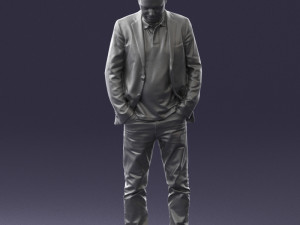man with number on t-shirt 0458 3D Model