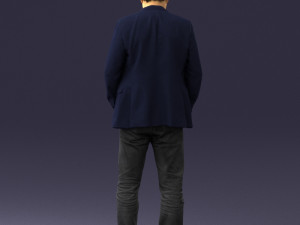 man with number on t-shirt 0458 3d print ready Modelo de Impressão 3D