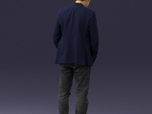 man with number on t-shirt 0458 3d print ready Modelo de Impressão 3D