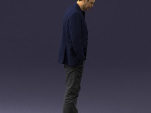 man with number on t-shirt 0458 3d print ready Modelo de Impressão 3D