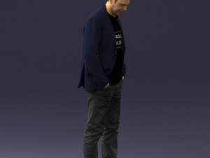 man with number on t-shirt 0458 3d print ready Modelo de Impressão 3D