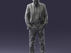 man with number on t-shirt 0458 3d print ready Modelo de Impressão 3D