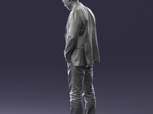 man with number on t-shirt 0458 3d print ready Modelo de Impressão 3D