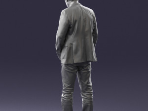 man with number on t-shirt 0458 3d print ready Modelo de Impressão 3D