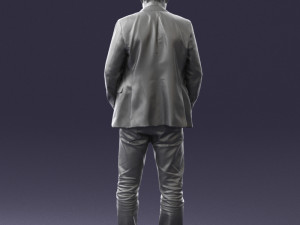 man with number on t-shirt 0458 3d print ready Modelo de Impressão 3D