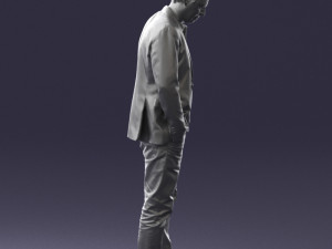 man with number on t-shirt 0458 3d print ready Modelo de Impressão 3D