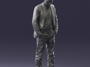 man with number on t-shirt 0458 3d print ready Modelo de Impressão 3D