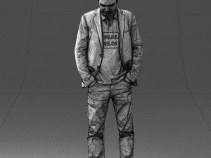man with number on t-shirt 0458 3d print ready Modelo de Impressão 3D