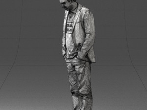 man with number on t-shirt 0458 3d print ready Modelo de Impressão 3D
