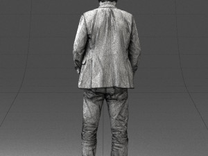 man with number on t-shirt 0458 3d print ready Modelo de Impressão 3D