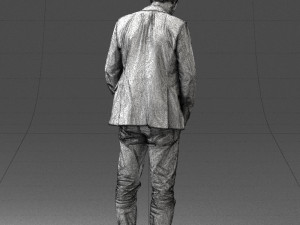 man with number on t-shirt 0458 3d print ready Modelo de Impressão 3D