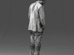 man with number on t-shirt 0458 3d print ready Modelo de Impressão 3D