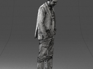 man with number on t-shirt 0458 3d print ready Modelo de Impressão 3D