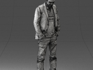man with number on t-shirt 0458 3d print ready Modelo de Impressão 3D