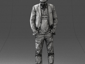 man with number on t-shirt 0458 3d print ready Modelo de Impressão 3D