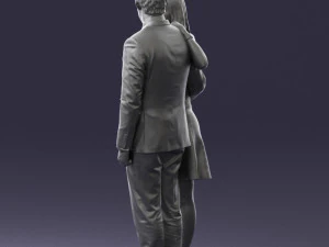 girl in blue dress and man suit 0476 3d print ready 3D Print Model