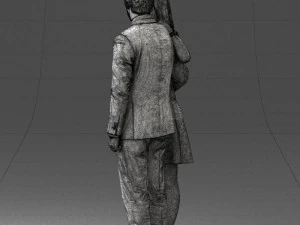 girl in blue dress and man suit 0476 3d print ready 3D Print Model