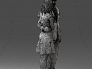 girl in blue dress and man suit 0476 3d print ready 3D Baskı Modeli