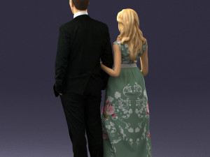 guy and girl in colorful dress 0474 Model 3D