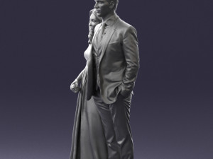 guy and girl in colorful dress 0474 Model 3D