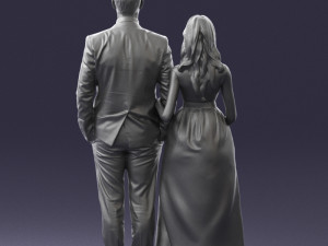 guy and girl in colorful dress 0474 Model 3D