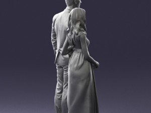 guy and girl in colorful dress 0474 Model 3D