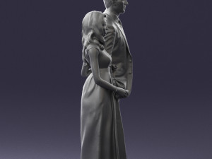 guy and girl in colorful dress 0474 Model 3D