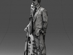 guy and girl in colorful dress 0474 Model 3D