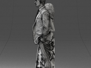 guy and girl in colorful dress 0474 Model 3D