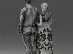 guy and girl in colorful dress 0474 Model 3D