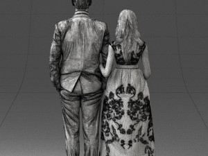 guy and girl in colorful dress 0474 Model 3D