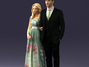guy and girl in colorful dress 0474 3d print ready 3D Print Model