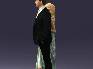 guy and girl in colorful dress 0474 3d print ready 3D Print Model