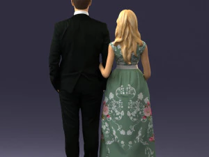 guy and girl in colorful dress 0474 3d print ready 3D Print Model