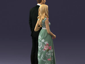 guy and girl in colorful dress 0474 3d print ready 3D Print Model