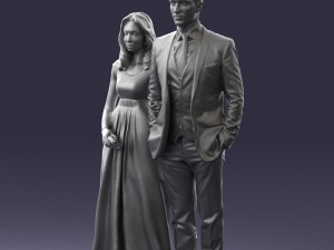 guy and girl in colorful dress 0474 3d print ready 3D Принт Модель