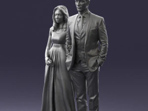 guy and girl in colorful dress 0474 3d print ready 3D Print Model