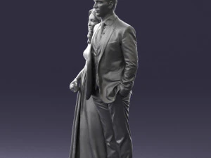 guy and girl in colorful dress 0474 3d print ready 3D Print Model