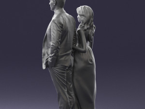 guy and girl in colorful dress 0474 3d print ready 3D Принт Модель