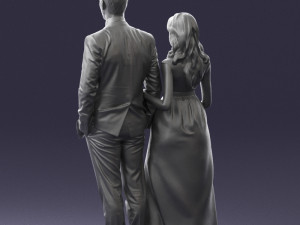 guy and girl in colorful dress 0474 3d print ready 3D Принт Модель