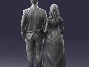 guy and girl in colorful dress 0474 3d print ready 3D Print Model